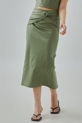 Hyera Twist Knot Pencil Skirt